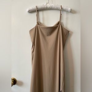 H&M midi beige cami dress